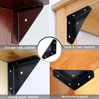 2.55 Inch (65MM) Triangle Corner Shelf Bracket 10-Pack - 90